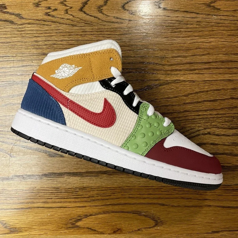 Nike Air Jordan 1 Mid SE Messy Room Patchwork Women’s Size 5.5 6 6.5 NEW RARE